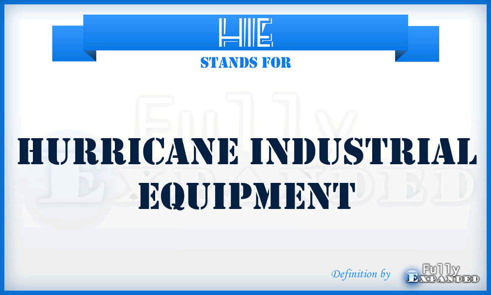 HIE - Hurricane Industrial Equipment