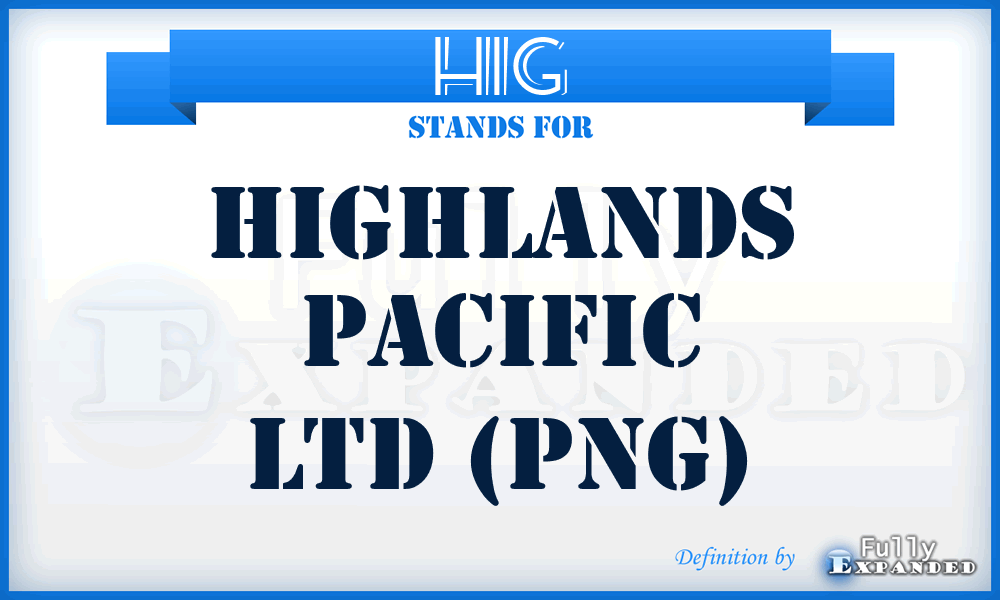HIG - Highlands Pacific Ltd (PNG)