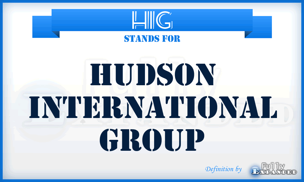 HIG - Hudson International Group