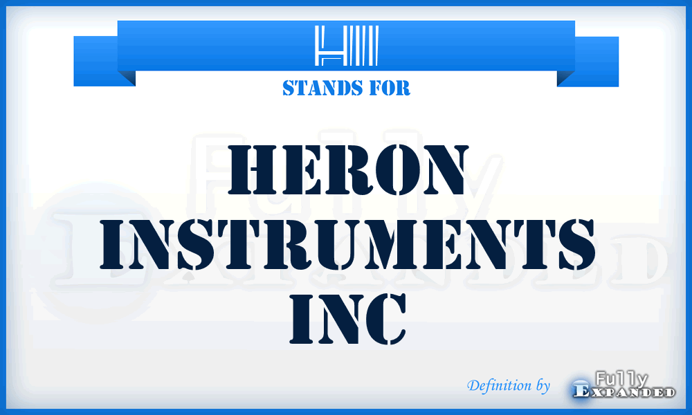 HII - Heron Instruments Inc