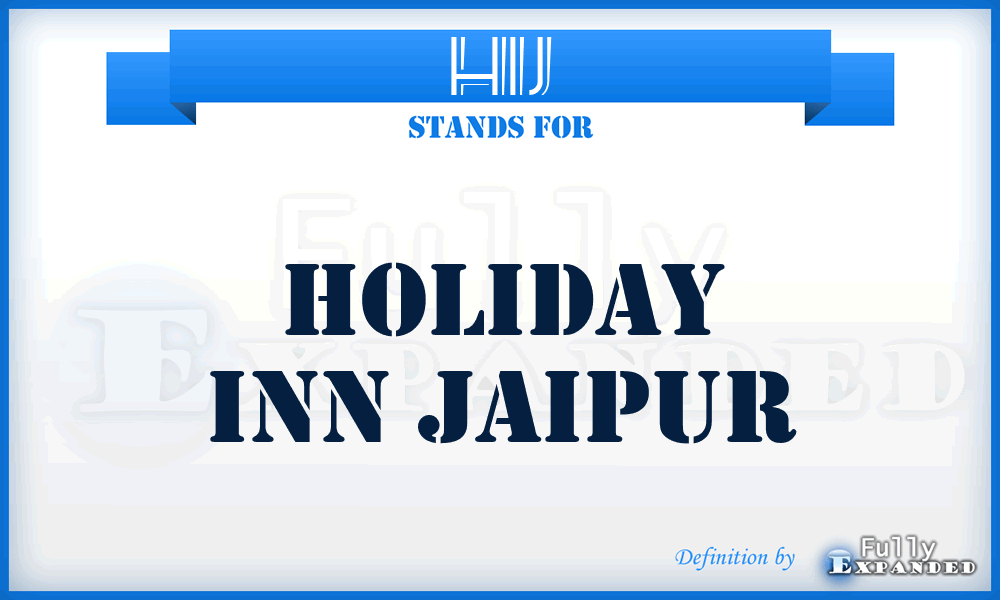 HIJ - Holiday Inn Jaipur