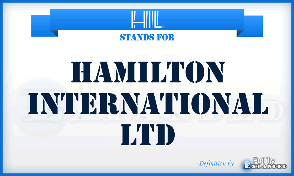 HIL - Hamilton International Ltd