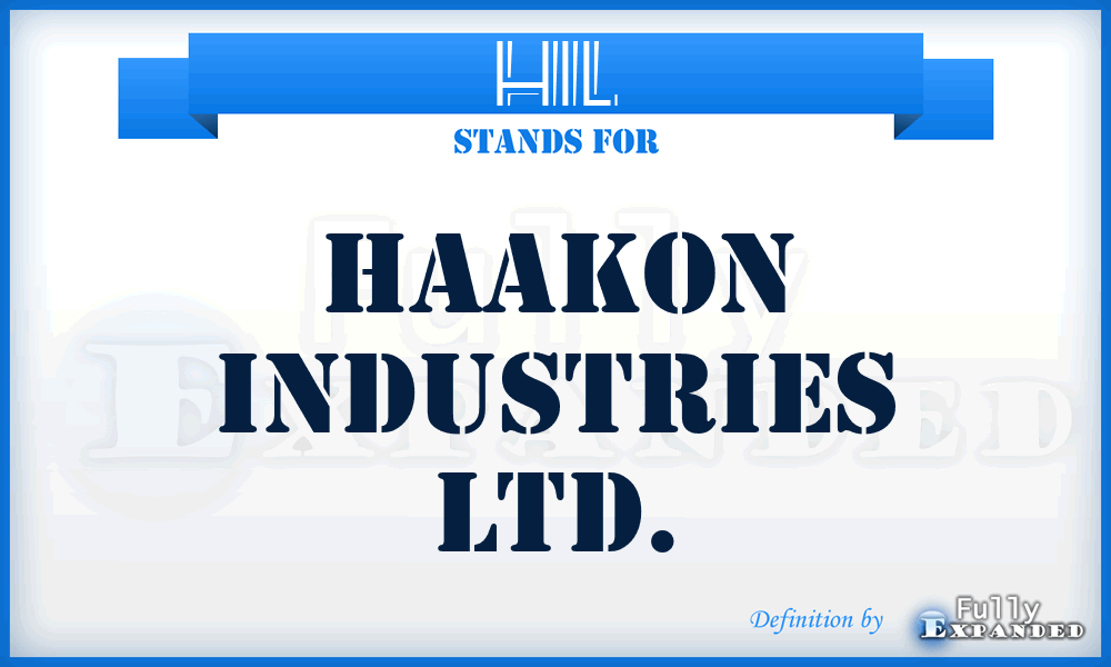 HIL - Haakon Industries Ltd.