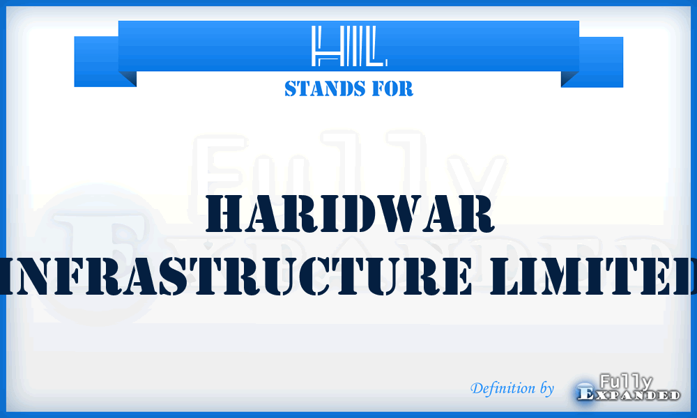 HIL - Haridwar Infrastructure Limited