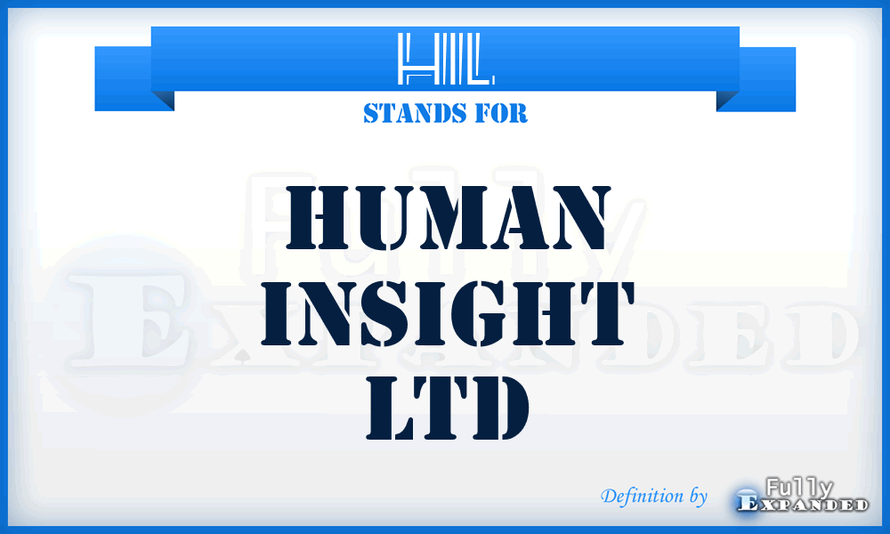 HIL - Human Insight Ltd