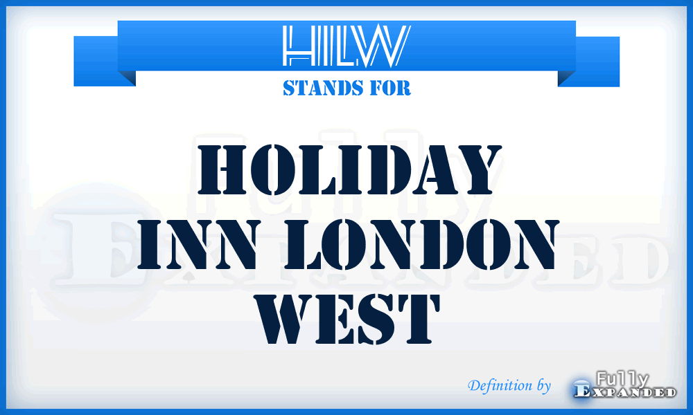 HILW - Holiday Inn London West