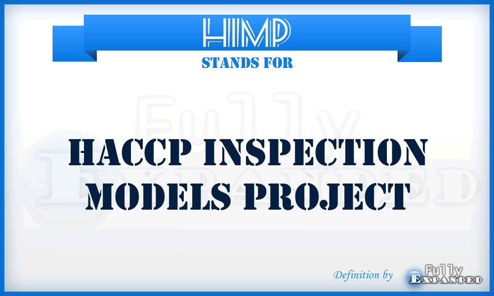 HIMP - HACCP Inspection Models Project