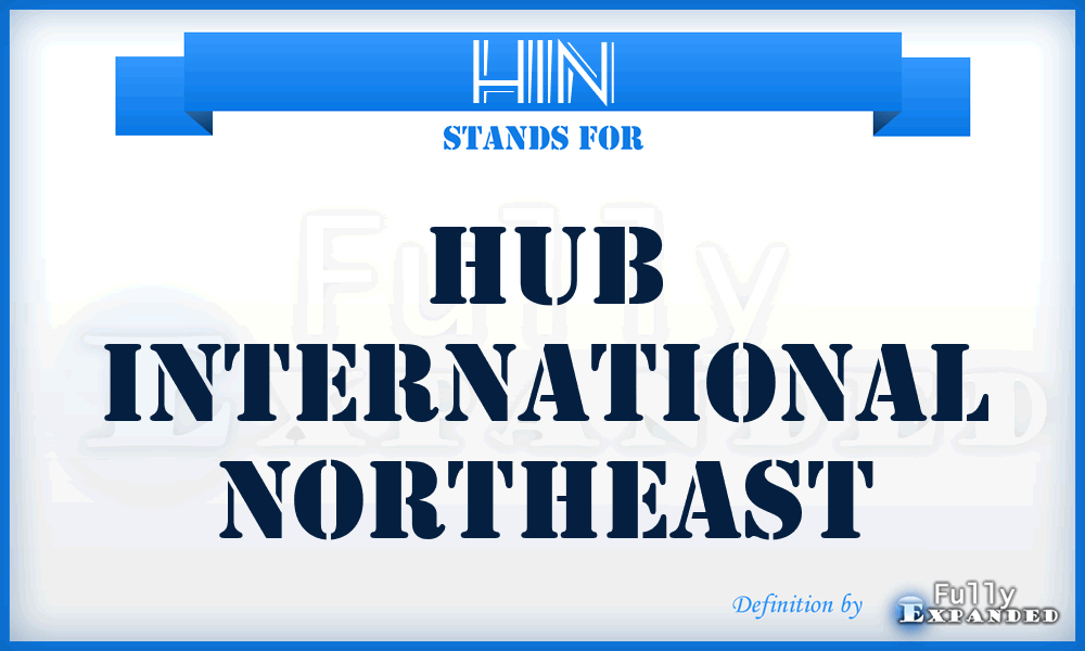HIN - Hub International Northeast
