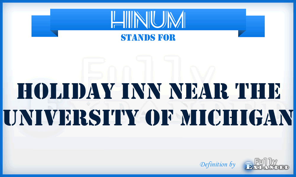 HINUM - Holiday Inn Near the University of Michigan
