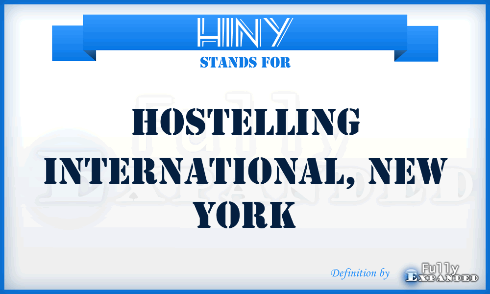 HINY - Hostelling International, New York