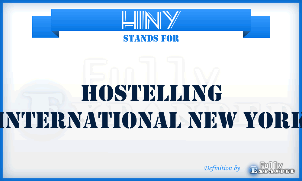 HINY - Hostelling International New York