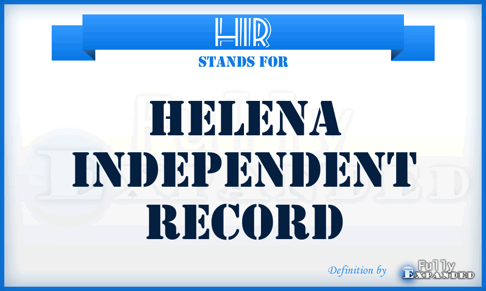 HIR - Helena Independent Record