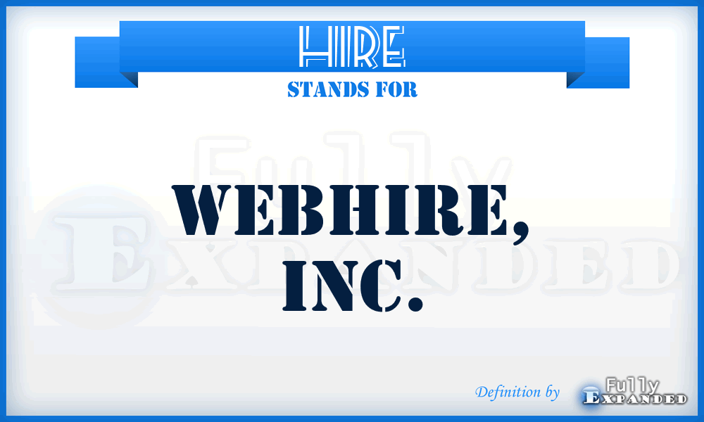 HIRE - Webhire, Inc.