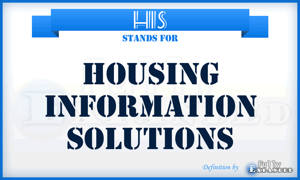 HIS - Housing Information Solutions