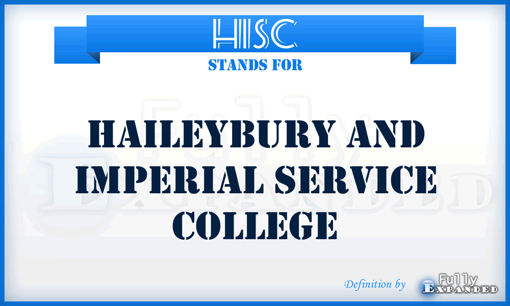 HISC - Haileybury and Imperial Service College