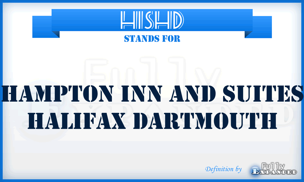 HISHD - Hampton Inn and Suites Halifax Dartmouth