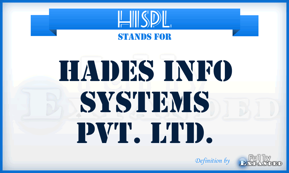 HISPL - Hades Info Systems Pvt. Ltd.