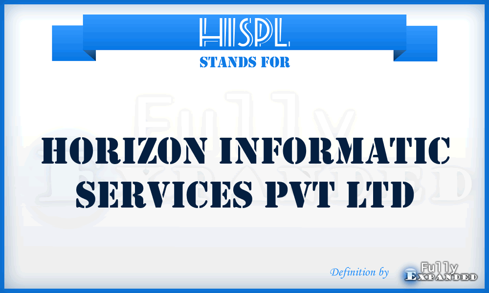 HISPL - Horizon Informatic Services Pvt Ltd