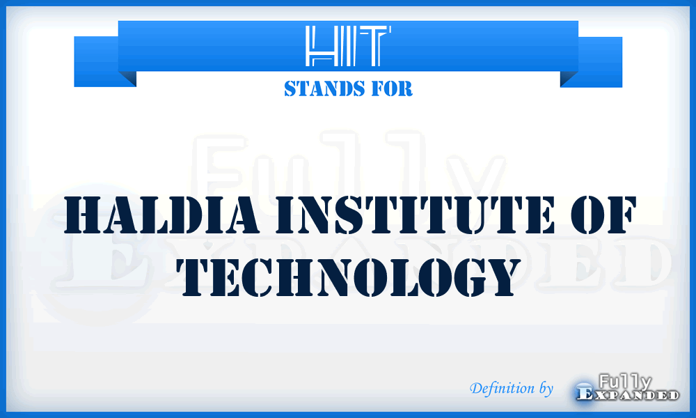 HIT - Haldia Institute of Technology