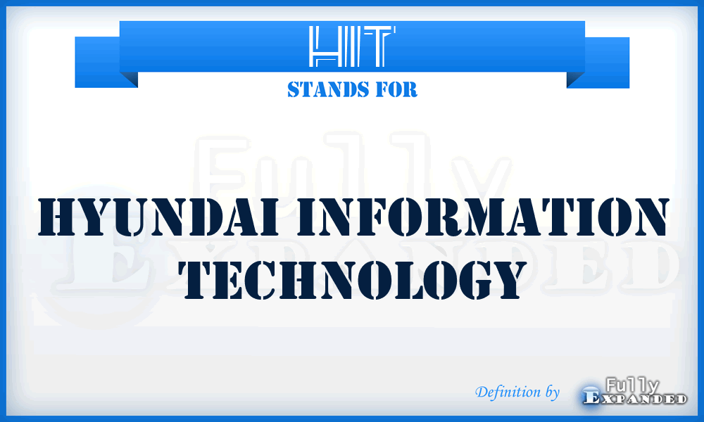 HIT - Hyundai Information Technology
