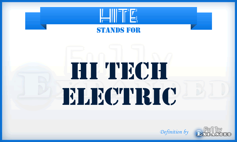 HITE - HI Tech Electric
