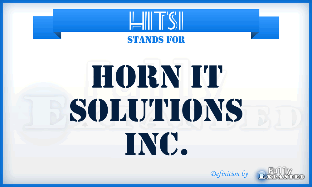 HITSI - Horn IT Solutions Inc.