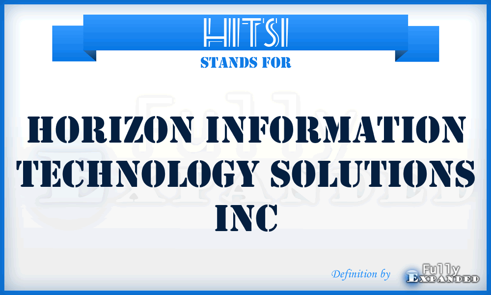 HITSI - Horizon Information Technology Solutions Inc