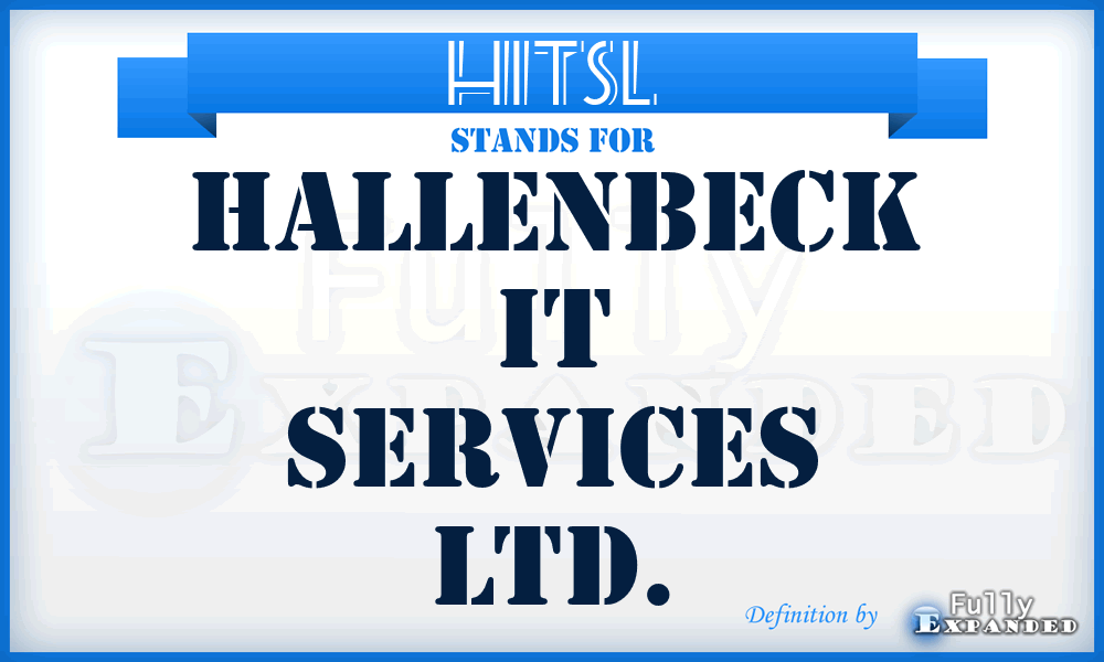 HITSL - Hallenbeck IT Services Ltd.