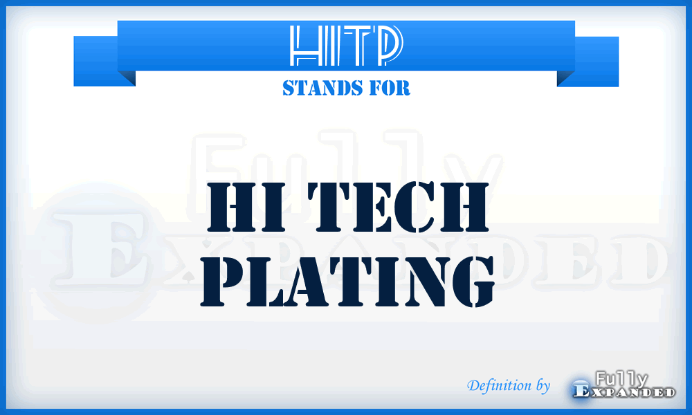 HITP - HI Tech Plating