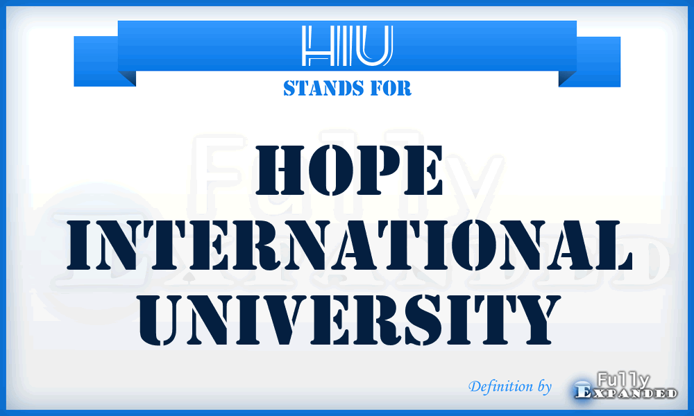 HIU - Hope International University