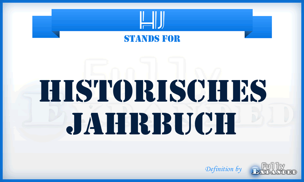 HJ - Historisches Jahrbuch