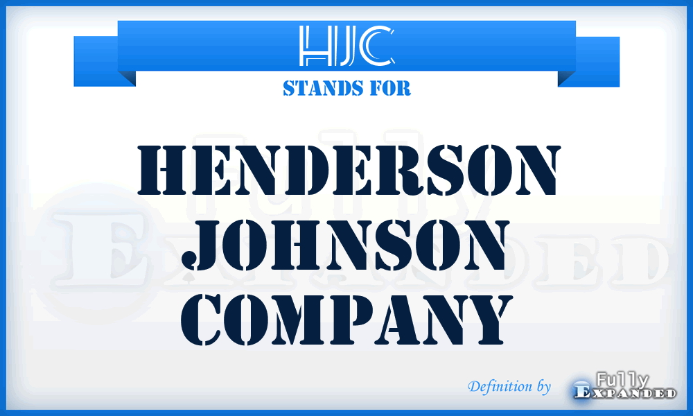HJC - Henderson Johnson Company
