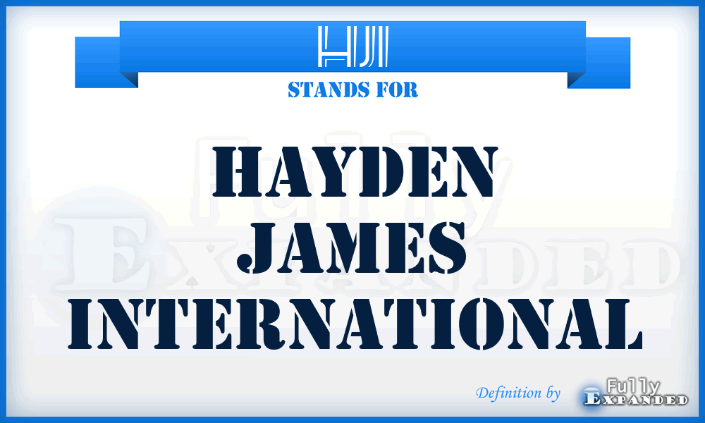 HJI - Hayden James International