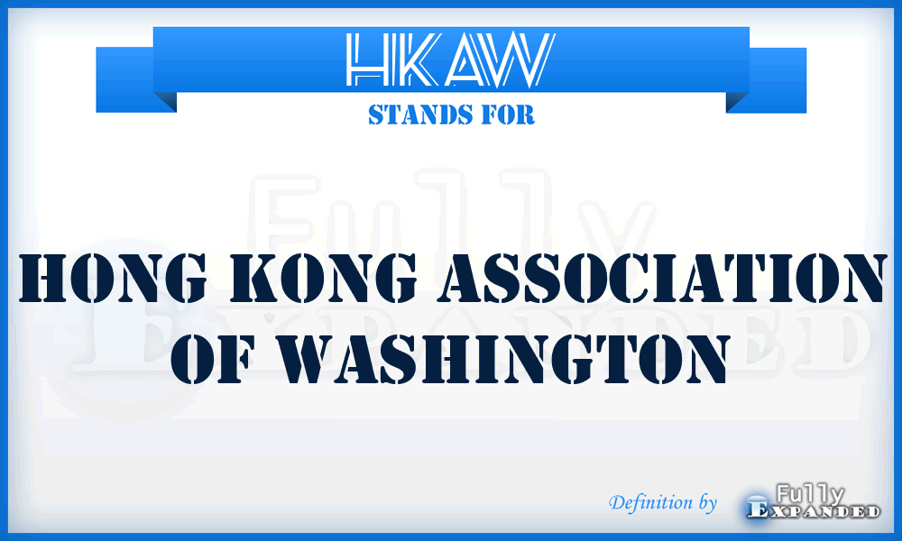 HKAW - Hong Kong Association of Washington