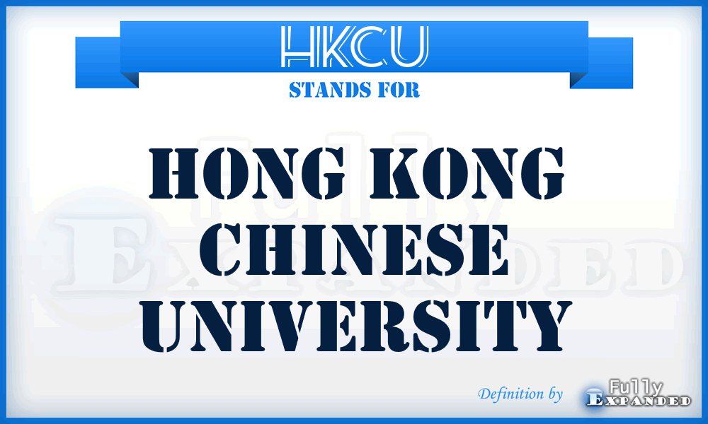HKCU - Hong Kong Chinese University