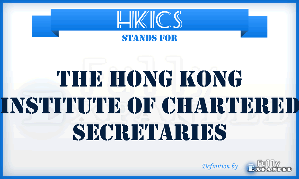 HKICS - The Hong Kong Institute of Chartered Secretaries