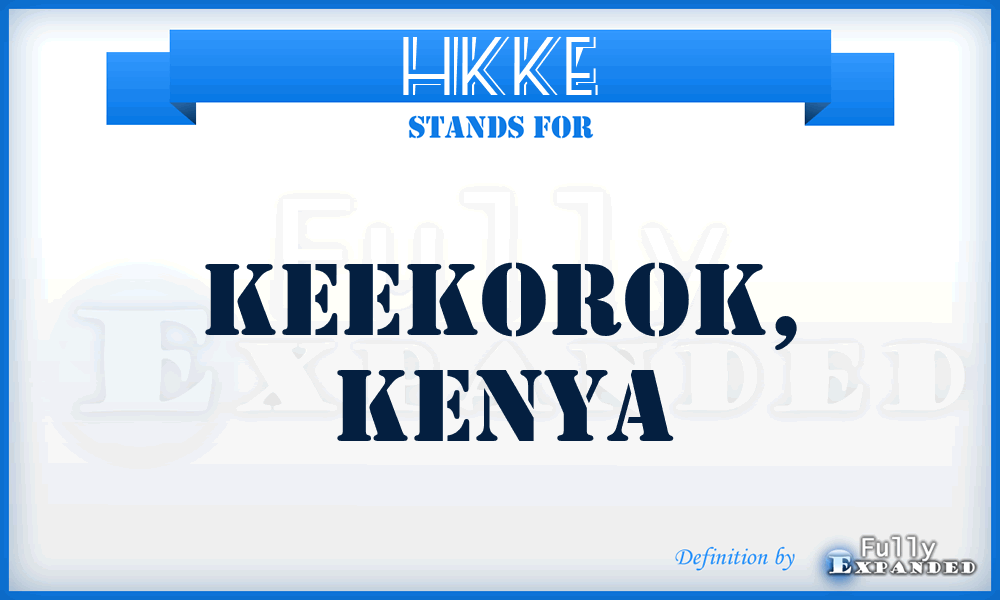 HKKE - Keekorok, Kenya