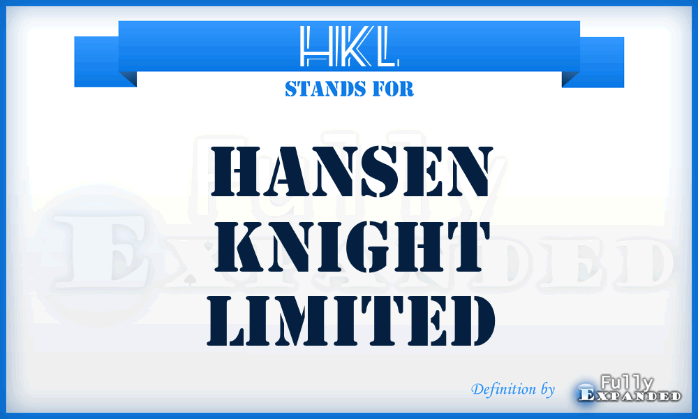 HKL - Hansen Knight Limited