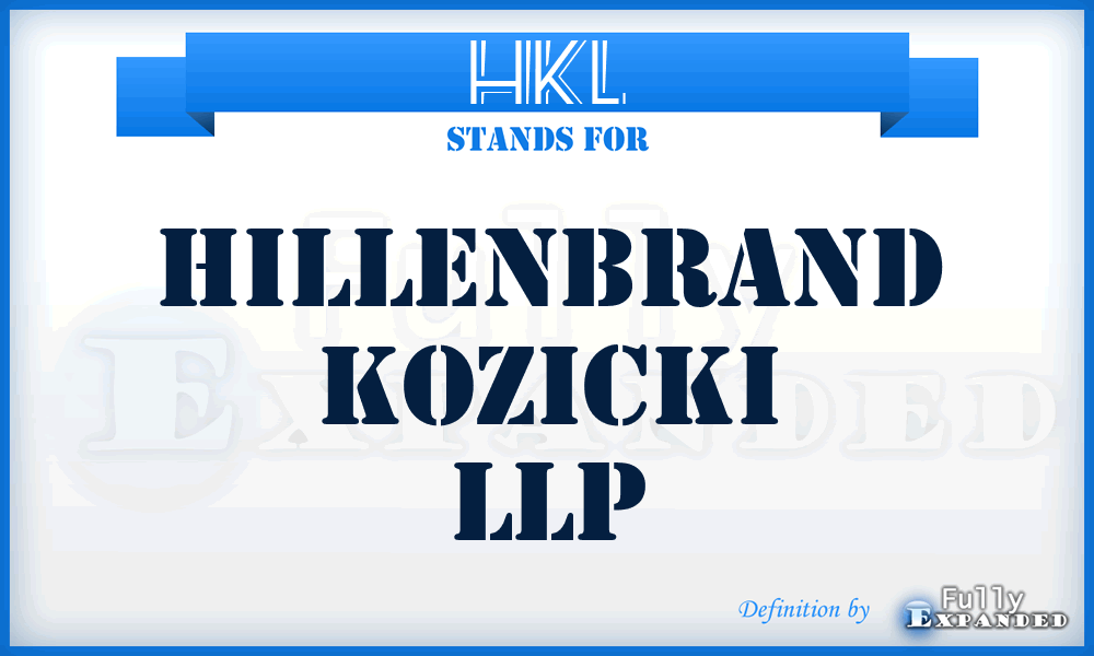 HKL - Hillenbrand Kozicki LLP