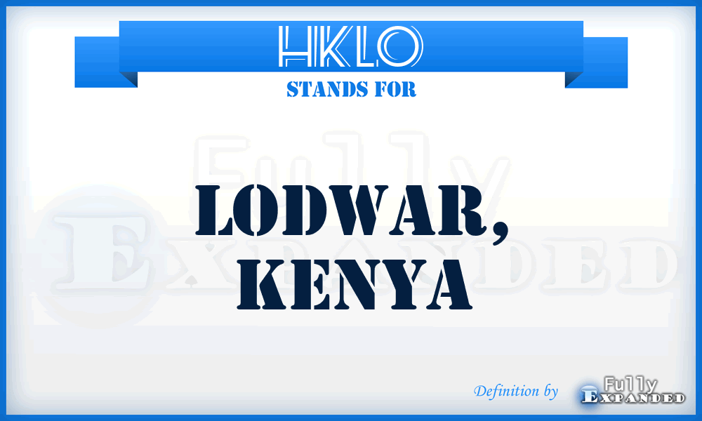 HKLO - Lodwar, Kenya