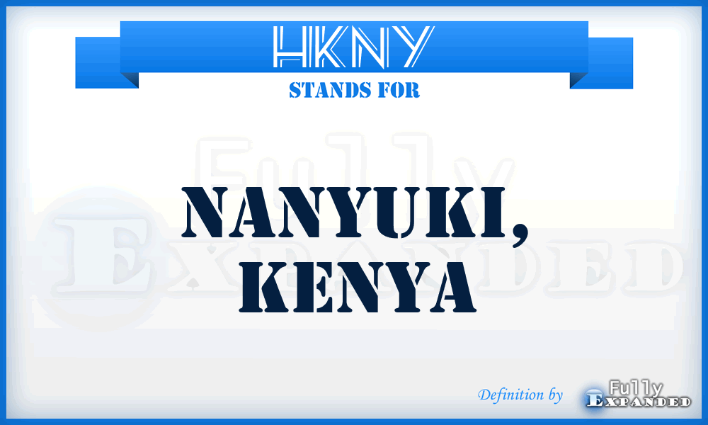 HKNY - Nanyuki, Kenya