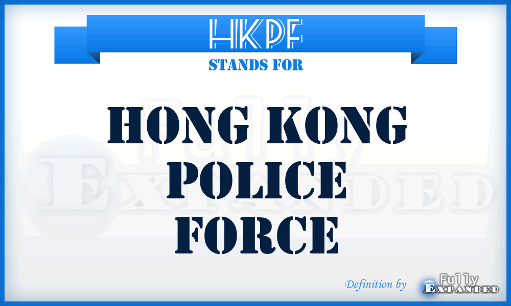 HKPF - Hong Kong Police Force