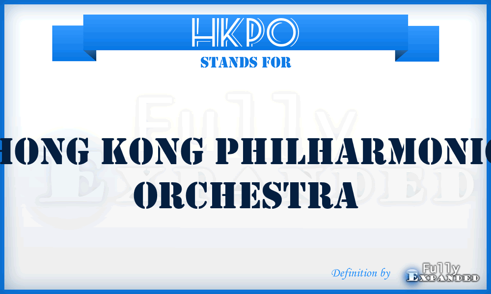 HKPO - Hong Kong Philharmonic Orchestra