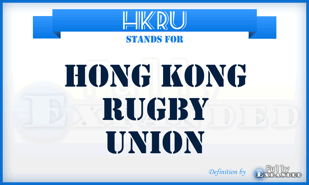 HKRU - Hong Kong Rugby Union