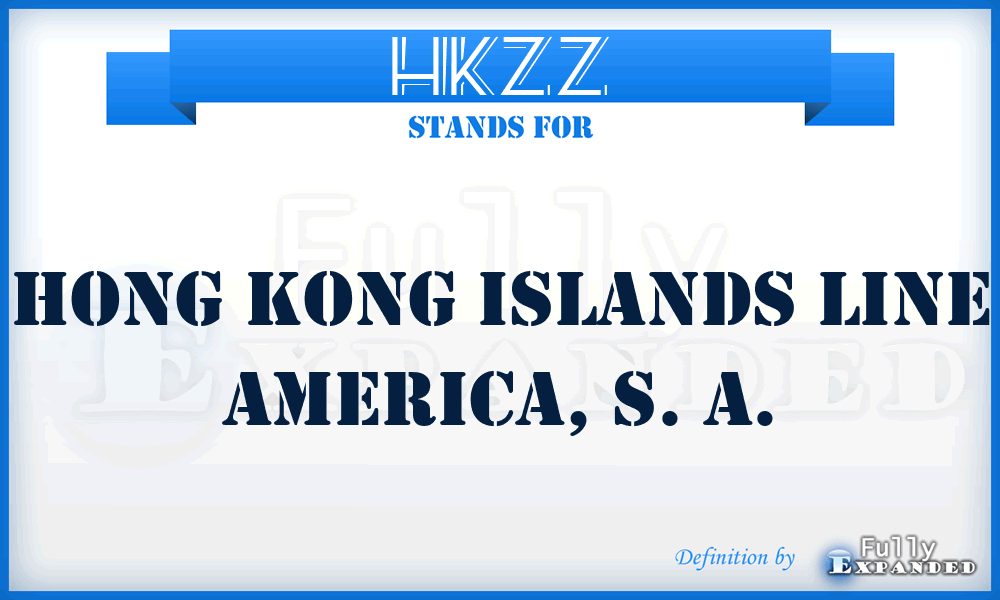 HKZZ - Hong Kong Islands Line America, S. A.