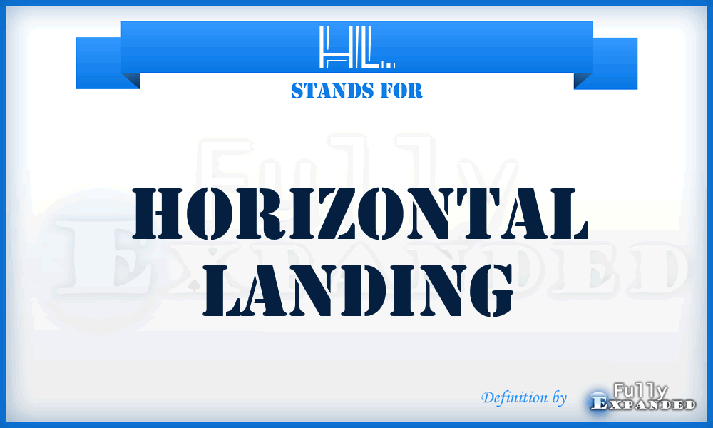 HL. - Horizontal Landing