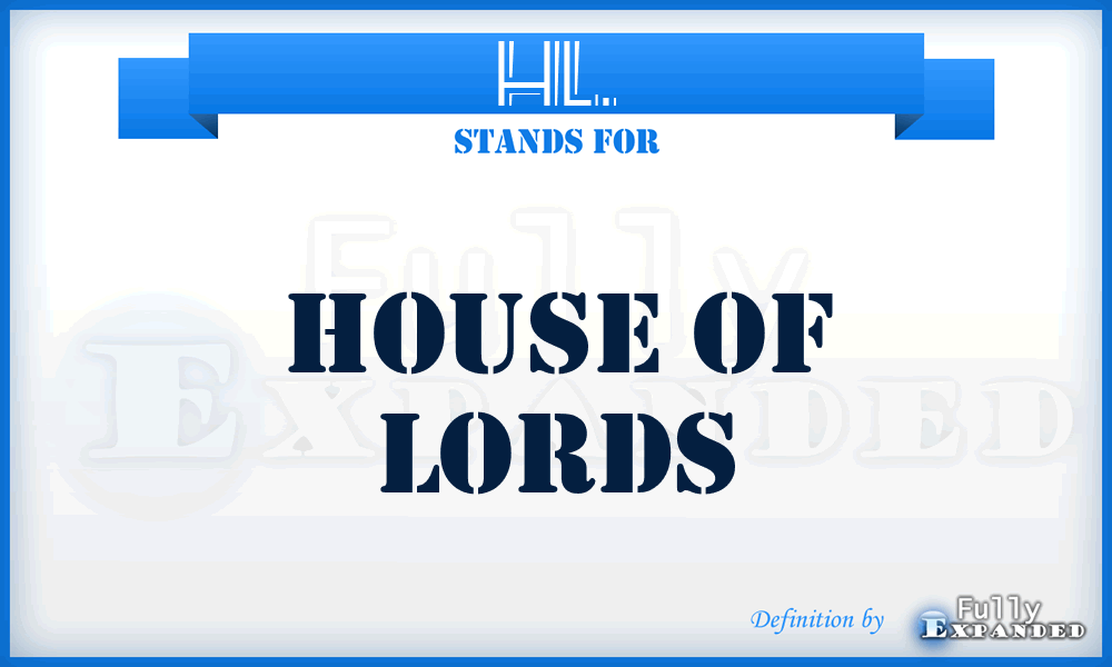 HL. - House of Lords