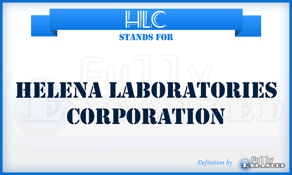 HLC - Helena Laboratories Corporation