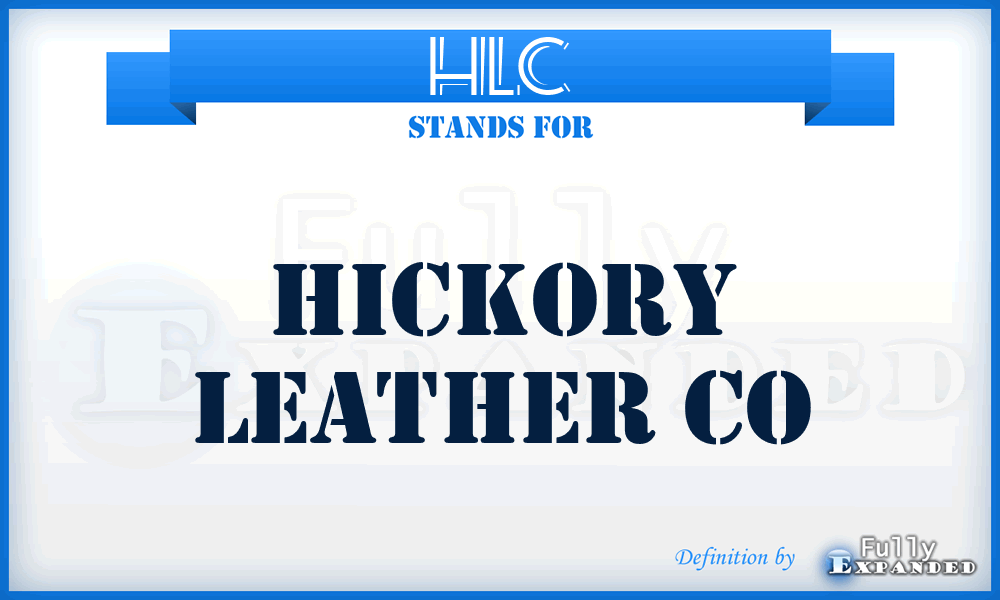 HLC - Hickory Leather Co