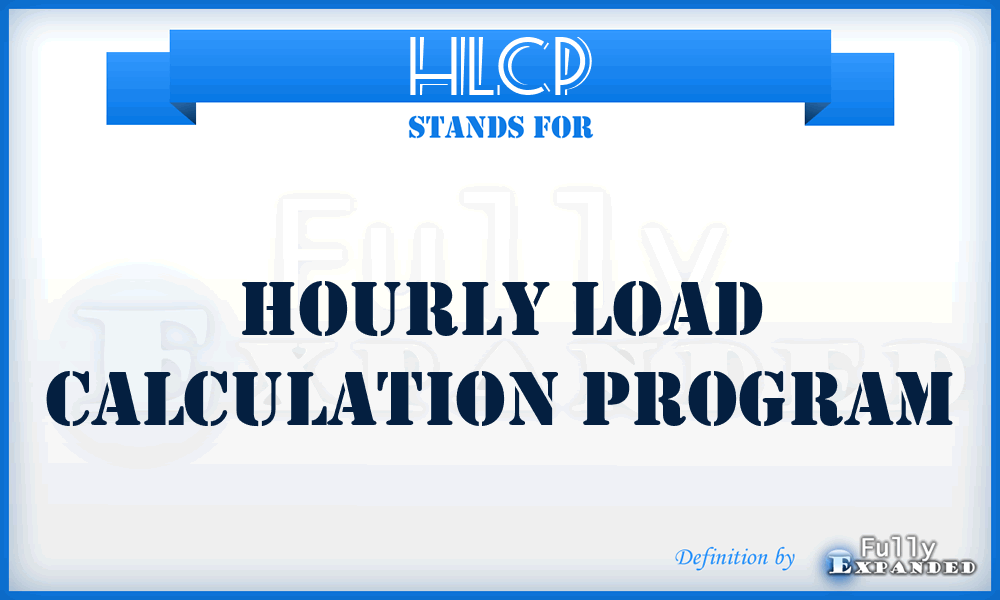 HLCP - Hourly Load Calculation Program